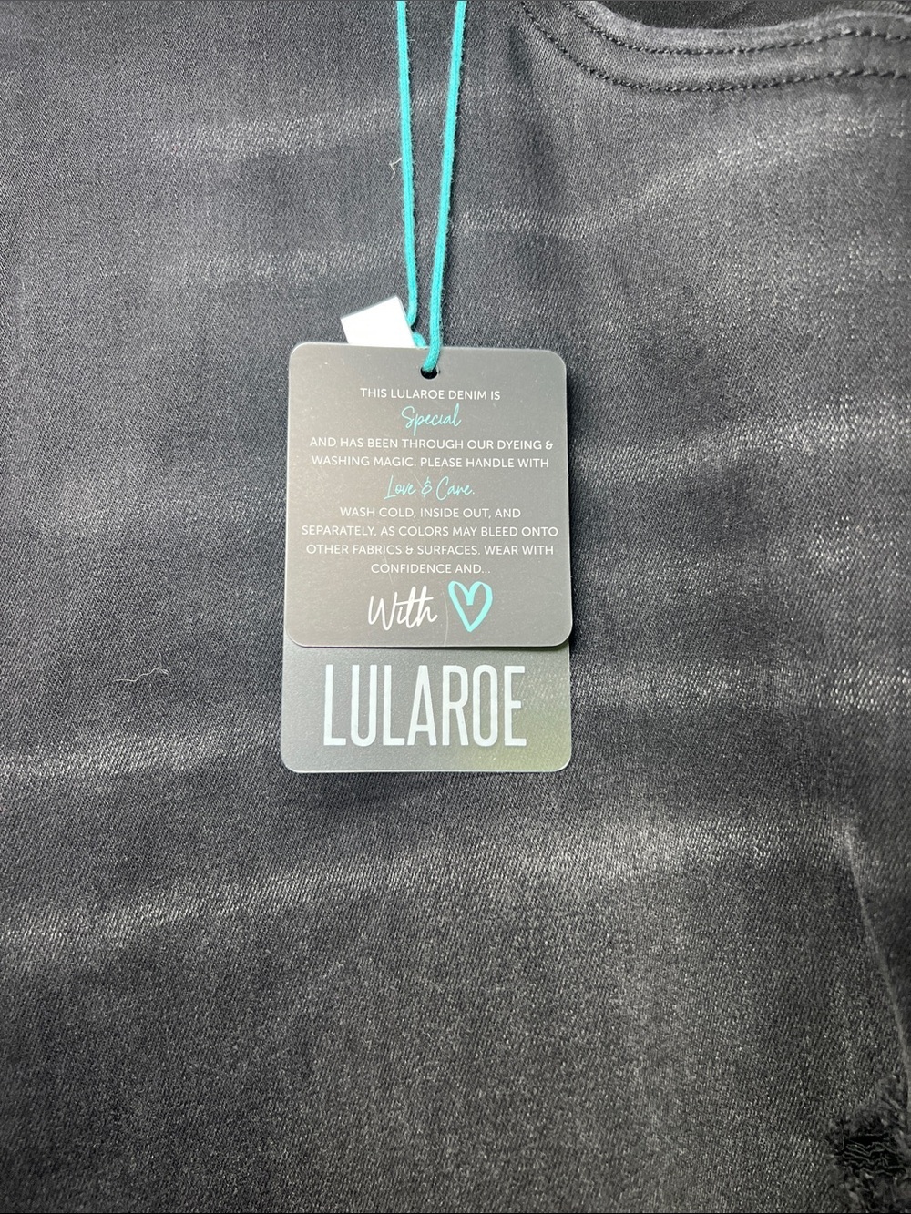LuLaRoe Black Distressed Skinny Jeans - Picture 2 of 4